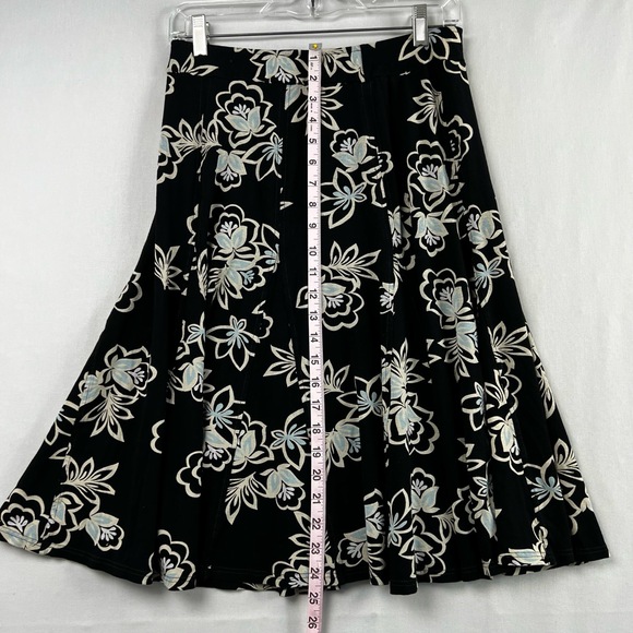 Hanna Andersson Skirt Womens Small Black Floral Flowy Casual Pull on Stretch - Picture 7 of 12